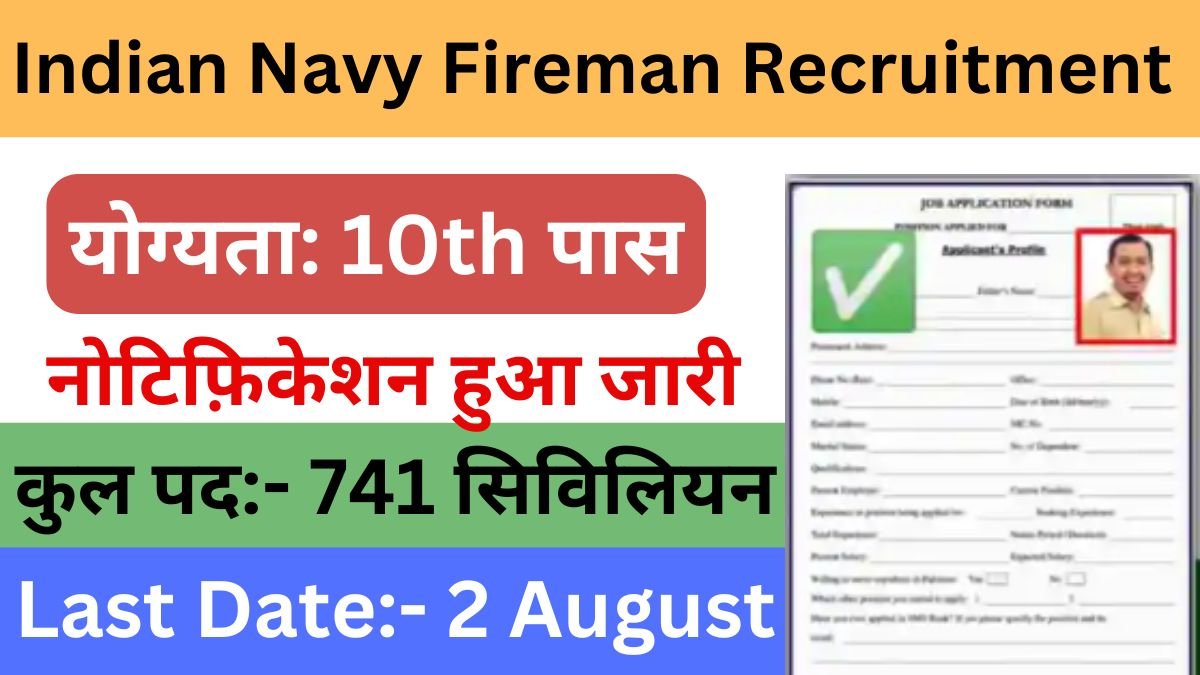 Indian Navy Fireman Recruitment 2024