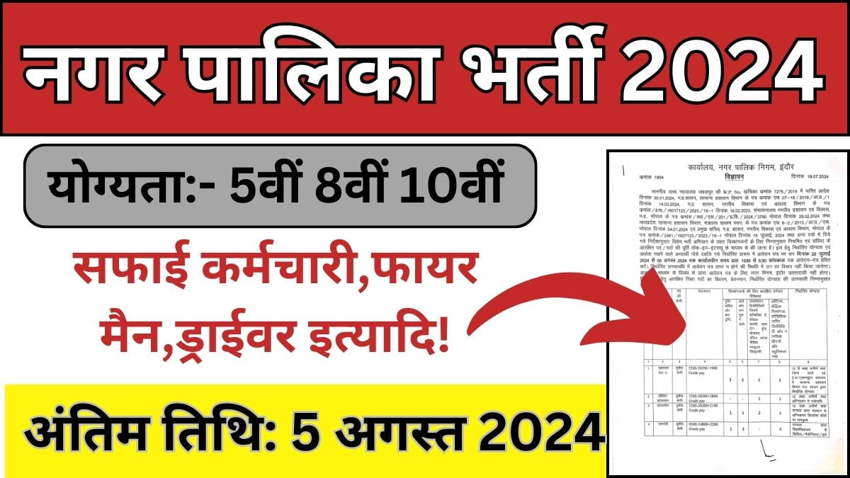 Nagar Palika Safai Karmchari Vacancy