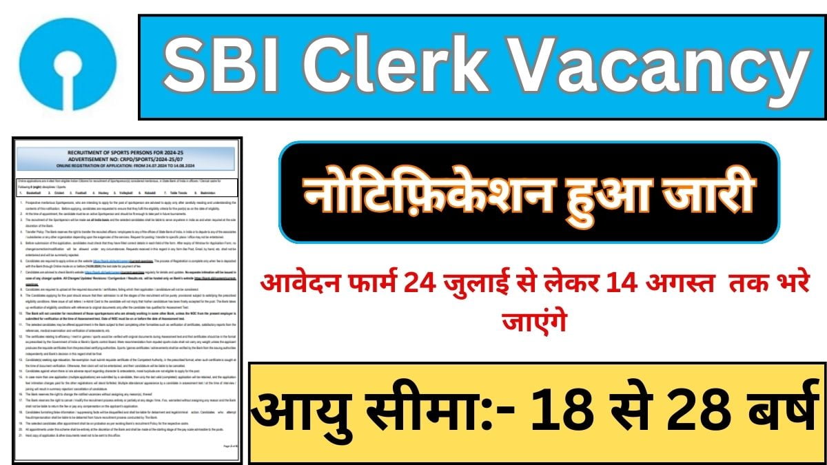 SBI Clerk Vacancy